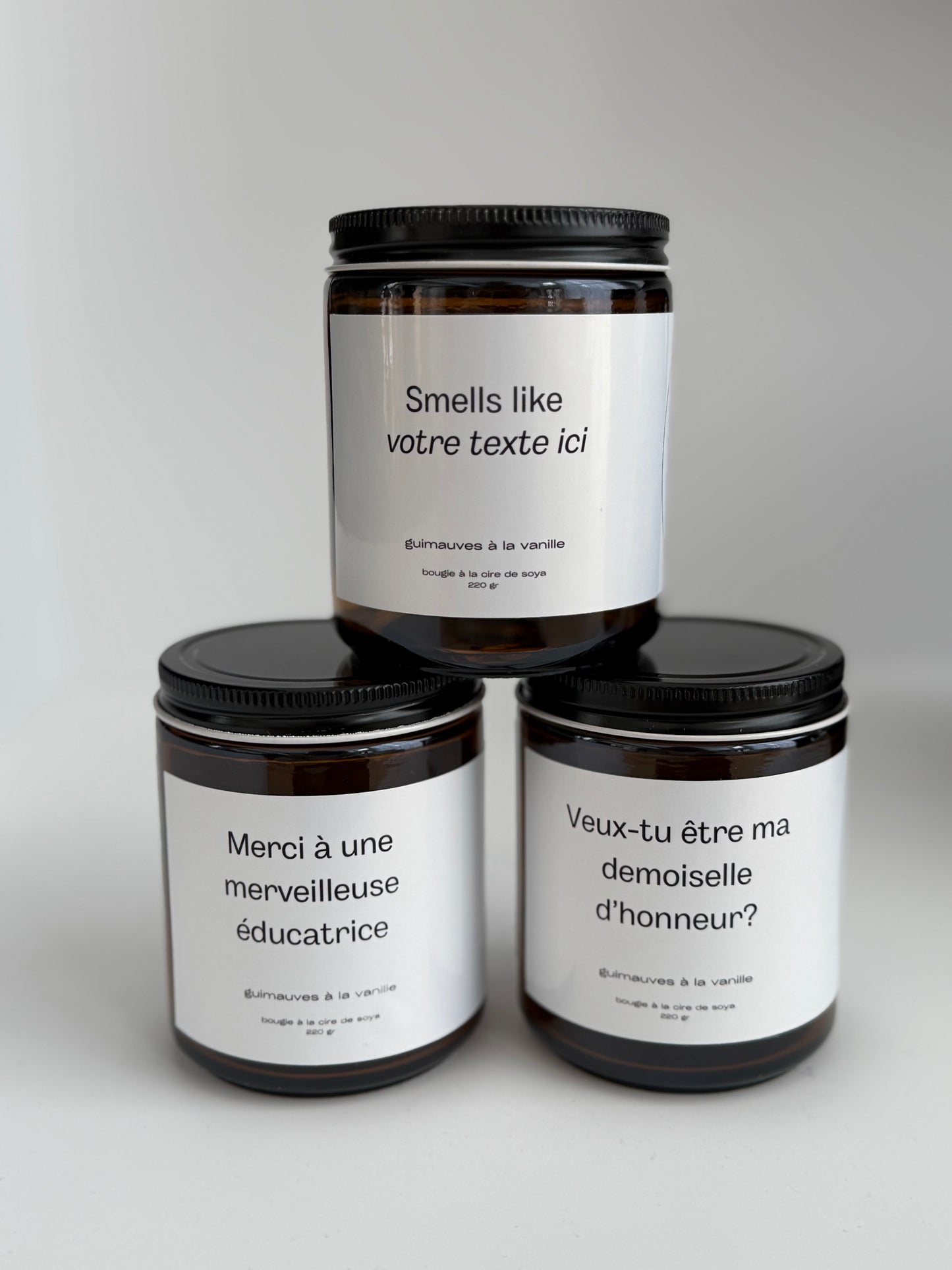 Bougie personnalisée