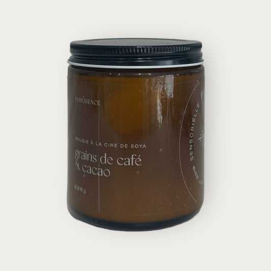 Bougie | grains de café et cacao