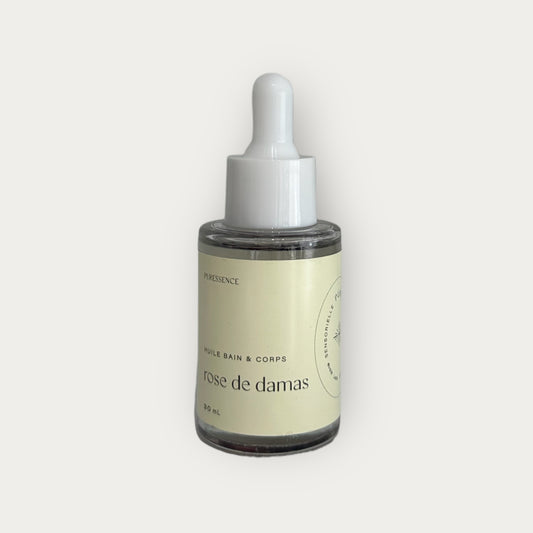 Huile bain et corps | rose de Damas