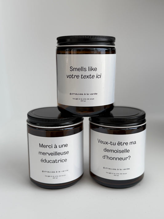 Bougie personnalisée