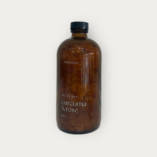 Sel de bain | curcuma et rose